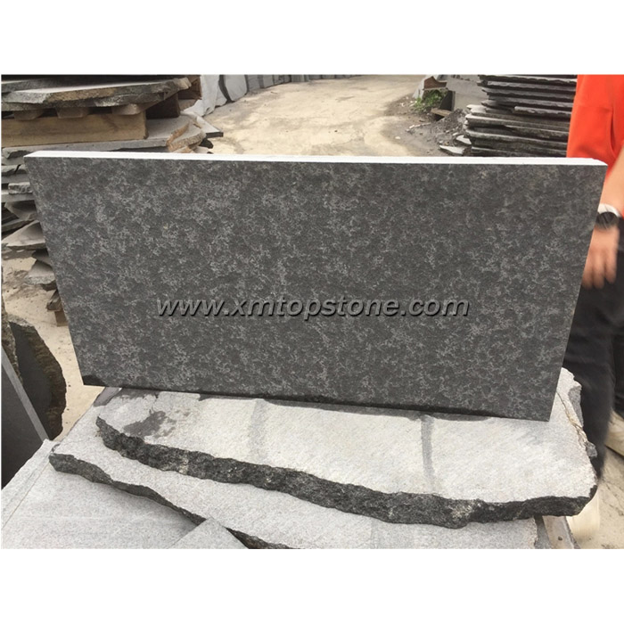 China Black Flamed New G684 Granite Tile